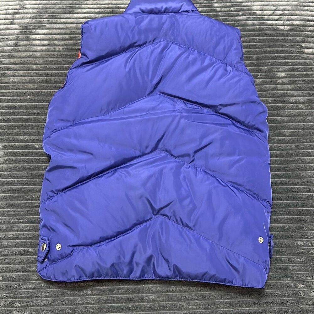Camel Vinatge Down Reversible Blue/Orange Puffy Vest XS - Picture 5 of 9